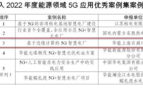 宝山这个企业案例成功入选国家能源局5G应用优秀案例！