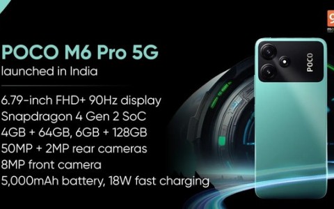 小米POCO M6 Pro 5G發(fā)布,！5000mAh電池約售954起