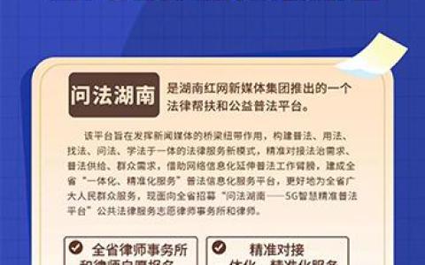 “問(wèn)法湖南”—湖南5G智慧精準(zhǔn)普法平臺(tái)正式上線運(yùn)行