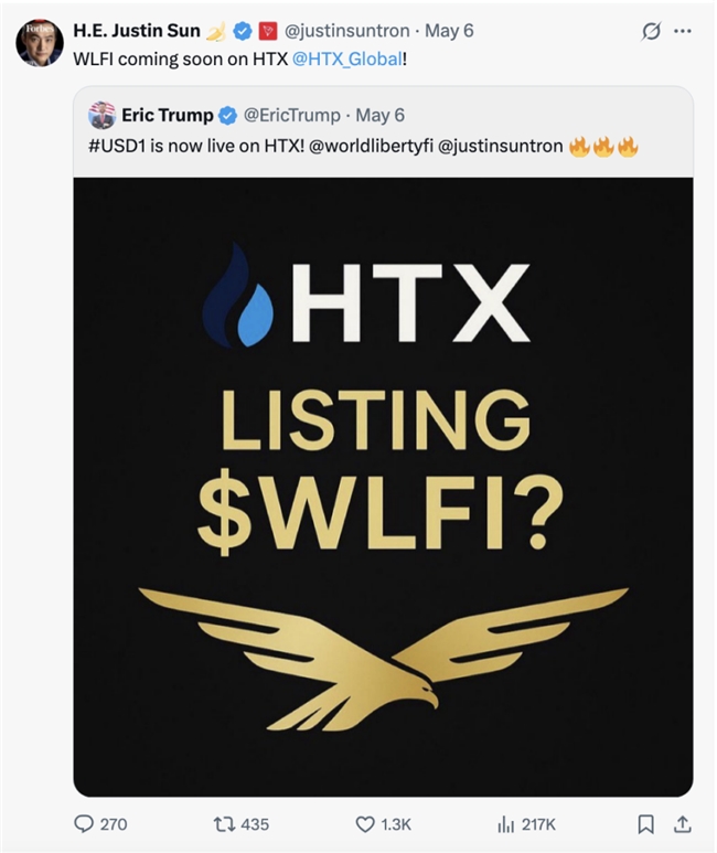 USD1上线引爆市场，HTX下一步瞄准WLFI？